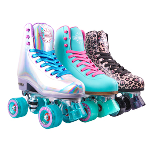 Haute qualité professionnel en alliage d'aluminium à quatre roues rouleau <span class=keywords><strong>Quad</strong></span> plaques de <span class=keywords><strong>patin</strong></span> adulte femmes clignotant rouleau roue chaussures de patinage - Product Image 3
