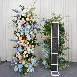 ซุ้มดอกไม้ประดิษฐ์ทำมือจากผ้าไหมเทียมสีแดง รูปทรงดอกไฮเดรนเยีย ดีไซน์ทันสมัย เป็นมิตรกับสิ่งแวดล้อม หรูหรา กันน้ำ เหมาะสำหรับงานแต่งงาน - Product Image 2