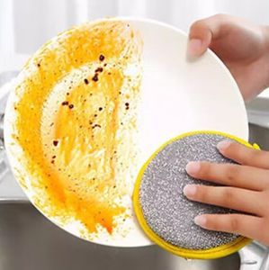 Spons Cuci Piring Dapur Bulat Dua Sisi untuk Kebersihan Rumah Tangga dari Panci dan Wajan - Product Image 6