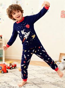 Pyjama d'automne en coton à manches longues pour garçons, imprimé astronaute de dessin animé, tailles 98 104 110 116 <span class=keywords><strong>122</strong></span> <span class=keywords><strong>128</strong></span> 134 - Product Image 6