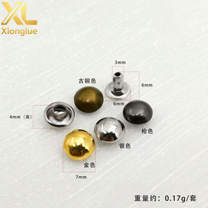 หมุดย้ำโลหะสีเงินทองขนาด 4 มม. ถึง 25 มม. แบบครึ่งวงกลม หัวโดม - Product Image 6
