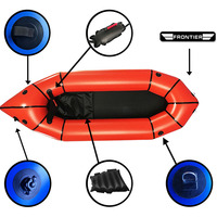 Packraft pliable en TPU PVC, bateau gonflable super léger pour la dérive, la randonnée en eau vive et le kayak, capacité 1-2 personnes