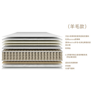 Australian Wool <b>Mattress</b> Mini Pocket Spring Medium Firm Back <b>Support</b> Child Use - Product Image 1