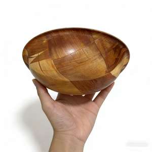Eco-Friendly <b>Novelty</b> Polished Natural Small Wooden Bowls Serving Bowl <b>Candle</b> Display Prayer Dough Salad Fruit Decor Kitchenware - Product Image 5