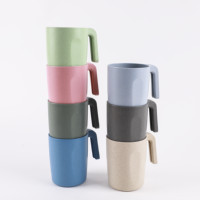 Ensemble de vaisselle écologique de qualité alimentaire en paille de blé, comprenant des bols, des assiettes et des tasses, personnalisable, vente en gros