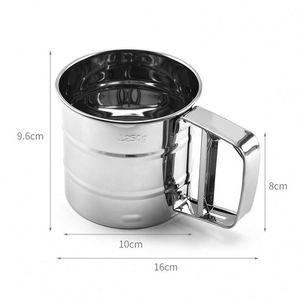 Wholesale Stainless Steel Flour Shaker Sifter Handle DIY Pastry Bakery Gadget Kitchen <b>Baking</b> Tools - Product Image 6