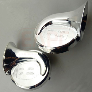 TZ-101C voiture électrique 12V klaxon <span class=keywords><strong>2</strong></span> pièces moto universel Chrome double tonalité fort escargot klaxon ensemble - Product Image 2