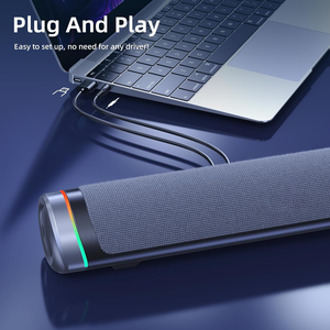 Hi-fi Stereo Soundbar USB Powered Chơi Game Với 3.5 Mm Hộp Đầu Vào Với Colourful Đèn Cho Máy Tính Để Bàn Máy Tính Xách Tay Parlantes Chuyên Nghiệp - Product Image 3