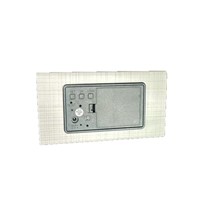 Horloge numérique électronique LED rectangulaire en bois et PVC, alimentée par USB, avec affichage de la température, de l'humidité et prévisions météorologiques