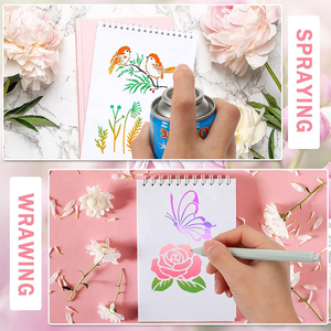 Set di Stencil primavera per animali domestici per la decorazione di fiori foglie di <span class=keywords><strong>farfalla</strong></span> per <span class=keywords><strong>disegnare</strong></span> - Product Image 4