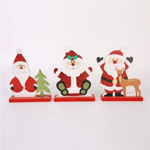 Ornements de Noël en bois de couleur naturelle, écologiques et de haute qualité, pour la décoration de table, cadeaux, Chiding - Product Image 6