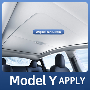 Kction pare-soleil de fenêtre de toit de voiture Protection contre les rayons UV pare-soleil de toit ouvrant rétractable pour <span class=keywords><strong>Tesla</strong></span> modèle 3/modèle <span class=keywords><strong>Y</strong></span> - Product Image 3
