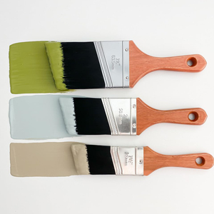 Pinceaux à peinture murale DIY avec nylon noir et manche en bois, tailles personnalisées OEM - Product Image 1