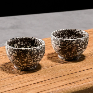 Maifan Stone <b>Teacups</b> Set Coarse Pottery Wabi Sabi Design Heat Resistant For Tea Ceremony Home Use Business Gift - Product Image 3