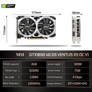 Giảm Giá Mạnh Card Đồ Họa Msi GeForce Ventu-S Xs Gtx1630 Gtx1650 Gtx1660 Grtx2060 Cho Trò Chơi Máy Tính Thẻ Video GPU Gddr6 - Product Image 4