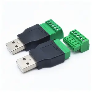 Терминалы USB без пайки, Заводская поставка, переходник с разъемом USB-2,0, вентилятор, мышь, клавиатура, Проводные клеммы источника зарядки