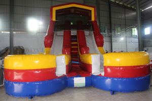 สไลเดอร์น้ำเป่าลมคู่สำหรับเด็ก ขายดี เหมาะสำหรับงานปาร์ตี้เชิงพาณิชย์กลางแจ้งให้เช่า - Product Image 2