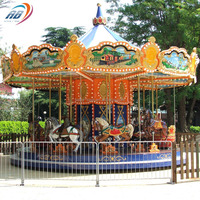 12 16 24 sièges équipement de parc d'attractions Kiddie Animal Carrousel Merry Go Round Rides