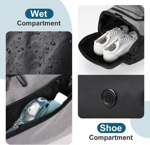 Sac de week-end personnalisé, sac à dos de sport, grand sac de voyage avec compartiment à chaussures et compartiment humide - Product Image 3