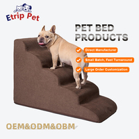 Großhandel 5 Schritte Memory Foam Pet Dog Treppen Stufen für Bett