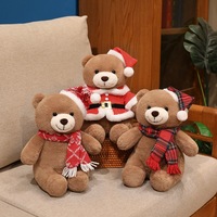 Ours en peluche personnalisé mignon et habillé, jouet en peluche de Noël, cadeau promotionnel de vacances, cadeau d'anniversaire pour enfants