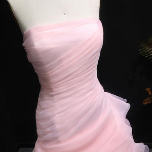 Vestido de Festa Elegante Sem Alças com Rendas Rosa Sharon Said SF040, Vestido Formal para Casamento, Vestido de Gala, Sem Estoque - Product Image 5