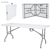Tragbarer HDPE 6ft Kunststoff-Klapptisch für den Innen-und Außenbereich für Hochzeits garten und Picknick