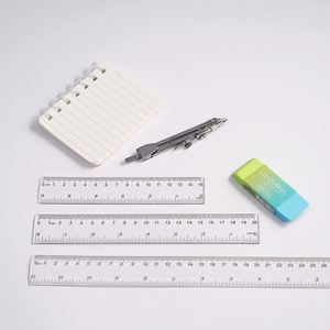 Juego de reglas transparentes para estudiantes al por mayor, 15/20/30 cm, doble escala, material escolar - Product Image 3