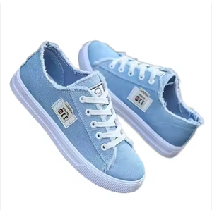 Chaussures coréennes décontractées en toile à semelles souples et respirantes pour femmes - Product Image 1