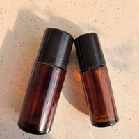 Vide 10 ml 30 ml 50ml Round Amber Roll on Glass Bottle Rechargeable Skincare Essentials Parfum Huile Roller Ball Bottle Glass 10 ml
