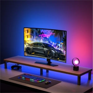 <span class=keywords><strong>Support</strong></span> de moniteur de bureau de haute qualité en alliage d'aluminium + plaque en <span class=keywords><strong>bois</strong></span> <span class=keywords><strong>support</strong></span> de <span class=keywords><strong>support</strong></span> d'écran d'ordinateur - Product Image 2