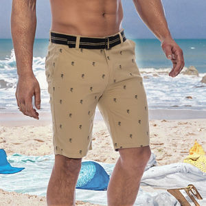 Pantalones Cortos de Verano para Hombre, Cintura Media, Estilo Urbano, Formales, Sólidos, Resistentes al Agua, Elásticos, con Cordón, Talla XXS, de Lona, Transpirables, de Secado Rápido - Product Image 2