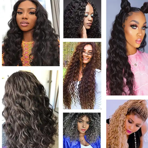 Vente en gros 22 pouces 80 grammes synthétique Deep Twist Boho Beach Wave tresses Crochet tressage cheveux pièces jointes cheveux en vrac océan vague torsion - Product Image 6