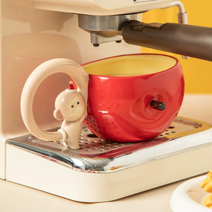 Mug en céramique personnalisé en forme de pomme 3D créatif, mignon et esthétique - Product Image 2