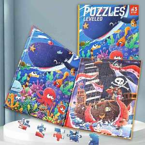 Jouet éducatif préscolaire Animaux mignons Monde marin P2 en 1 Puzzles magnétiques pour enfants de 3 à 6 ans - Product Image 2