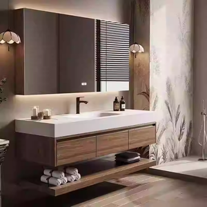 Ensemble <span class=keywords><strong>de</strong></span> coiffeuse <span class=keywords><strong>de</strong></span> <span class=keywords><strong>salle</strong></span> <span class=keywords><strong>de</strong></span> <span class=keywords><strong>bain</strong></span> en <span class=keywords><strong>bois</strong></span> moderne personnalisé <span class=keywords><strong>Meuble</strong></span> <span class=keywords><strong>de</strong></span> <span class=keywords><strong>salle</strong></span> <span class=keywords><strong>de</strong></span> <span class=keywords><strong>bain</strong></span> grain <span class=keywords><strong>de</strong></span> <span class=keywords><strong>bois</strong></span> <span class=keywords><strong>de</strong></span> noyer avec vasque en céramique et armoire à miroir - Product Image 2