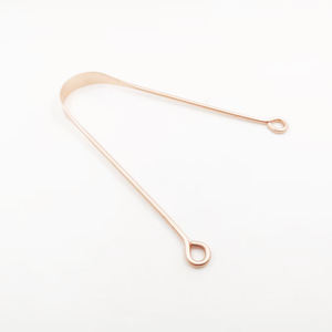 2025 Großhandel Wieder verwendbare Mun drein igung 100% reines Kupfer Zungen schaber Zungen reiniger Mundhygiene werkzeuge - Product Image 3