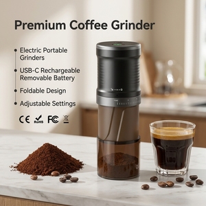 <span class=keywords><strong>Molinillo</strong></span> <span class=keywords><strong>de</strong></span> <span class=keywords><strong>Café</strong></span> Eléctrico Portátil Plegable, Recargable por USB, para Uso en Exteriores, Batería Extraíble, Ajustes Ajustables, <span class=keywords><strong>Molinillo</strong></span> Manual - Product Image 1