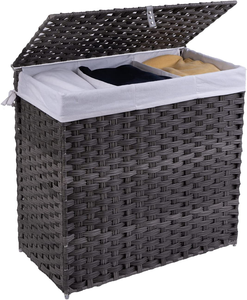 JY 23.8 Gal (90L) pieghevole rimovibile coperchio del cestello manici in Rattan sintetico <span class=keywords><strong>Design</strong></span> per vestiti <span class=keywords><strong>sporchi</strong></span> cesto per biancheria - Product Image 2