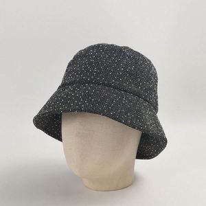 Autumn New Korean Version Rhinestone Starry Bucket <b>Hat</b> Women Lady Fashion Flat Top Trend Bucket <b>Hat</b> - Product Image 1