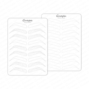 Maquillage permanent Nano Brow Hair Stroke Practice Skin White Latex Microblading Practice Sheet <span class=keywords><strong>Ligne</strong></span> pointillée Hair Stroke Pattern - Product Image 1