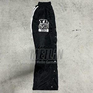 Custom logo Polyester <b>Nylon</b> <b>Pants</b> Flared Sweatpants Side Release Buckle Elastic Waistband <b>Nylon</b> <b>Track</b> <b>Pants</b> Men - Product Image 3