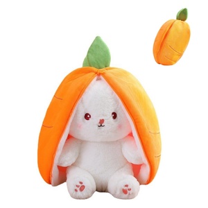 Réversible Fraise Carotte Lapin En Peluche Jouet En Peluche Creative Sac En Fruit Transformer Bébé Câlin Lapin Peluche Poupée Pour Enfants - Product Image 3