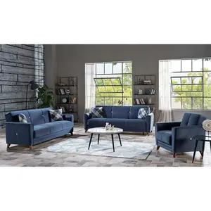 北欧海军蓝沙发套装单座双人沙发客厅时尚沙发