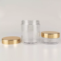 Pot en plastique PET à paroi épaisse pour cosmétiques 30g/50g, forme cylindrique avec couvercle à vis, qualité alimentaire, pour crème contour des yeux