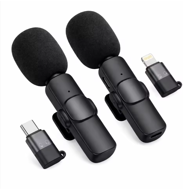K9 2.4GHz Wireless Dynamic Lavalier Microphone with Omni-directional Pickup and Type-C Connector for Smartphones (Plastic)