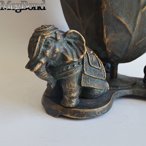 Ornements de <span class=keywords><strong>jardin</strong></span> élégants en <span class=keywords><strong>fonte</strong></span> Éléphants tenant une jardinière en métal Décor d'ornement fonctionnel pour les chantiers - Product Image 3