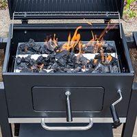 Barbecue de table, barbecue de cuisine en plein air, gril industriel en acier inoxydable, chariot carré, gril à charbon
