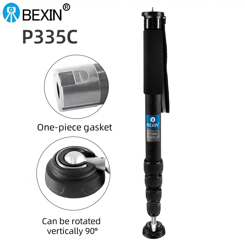 BEXIN Hot Selling Portable Monopod Handheld Camera Photography Monopod with 5 Sections Carbon Fiber Monopod