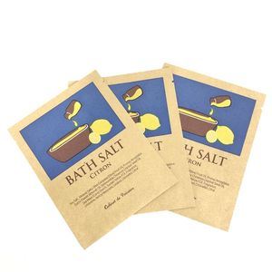 <span class=keywords><strong>Petit</strong></span> lot <span class=keywords><strong>de</strong></span> pochettes personnalisées à trois côtés, papier Kraft thermoscellé, <span class=keywords><strong>Sachet</strong></span> cosmétique, emballage <span class=keywords><strong>de</strong></span> <span class=keywords><strong>sel</strong></span> <span class=keywords><strong>de</strong></span> bain, sac plat pour le maquillage - Product Image 4